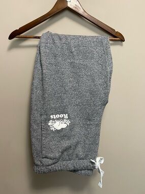 Roots Grey Salt & Pepper Sweatpants Men Women XXL Like New